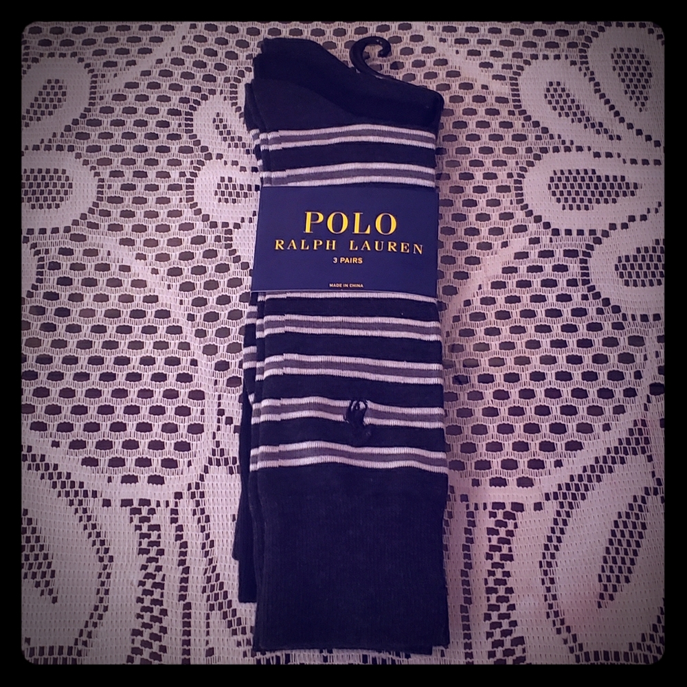 Polo Ralph Lauren Classic Mens Dress Socks 3 Pairs